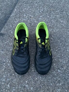 adidas Men's Black with Neon Yellow Soccer Cleats